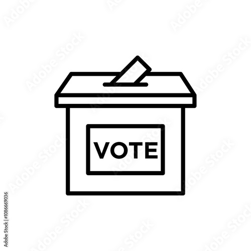 Voting icon linear logo isolated