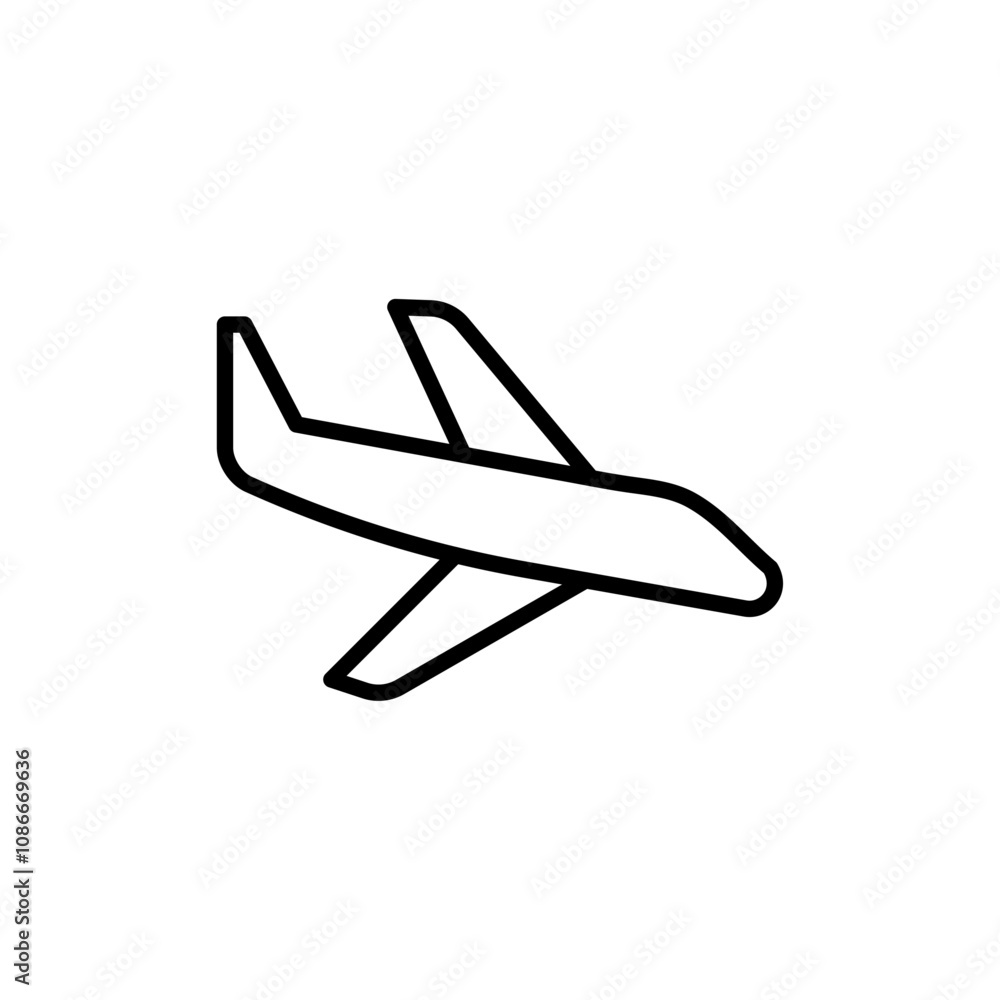Arrival icon linear logo isolated Arrival icon linear logo isolated