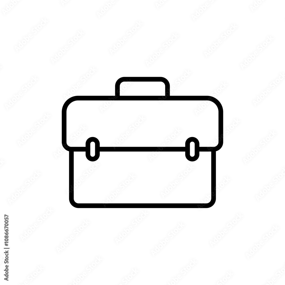 Briefcase icon linear logo isolated Briefcase icon linear logo isolated