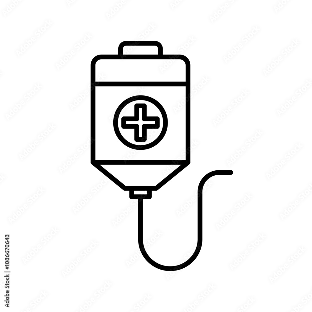 Chemotherapy icon linear logo isolated Chemotherapy icon linear logo isolated