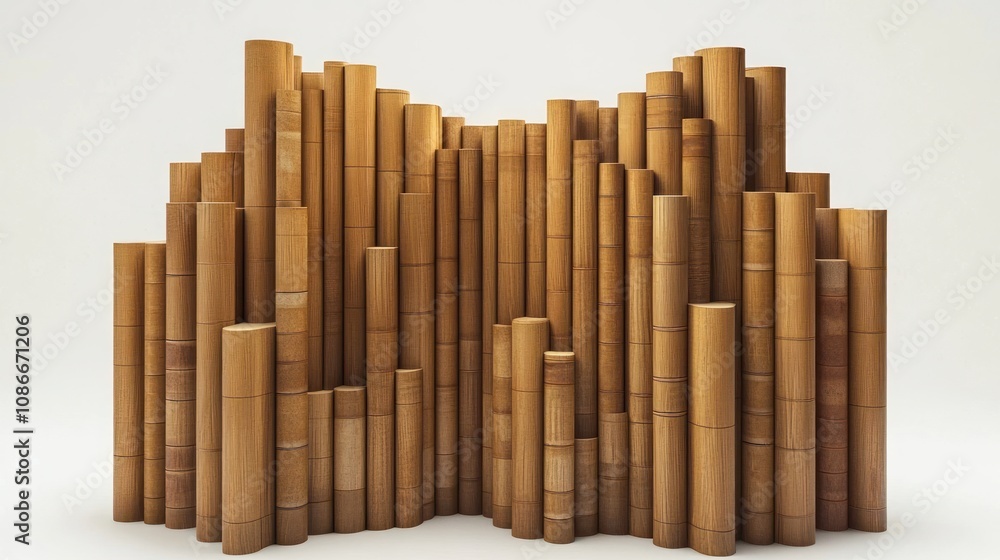 Abstract Bamboo Structure Natural Wood Design Abstract Bamboo Structure Natural Wood Design