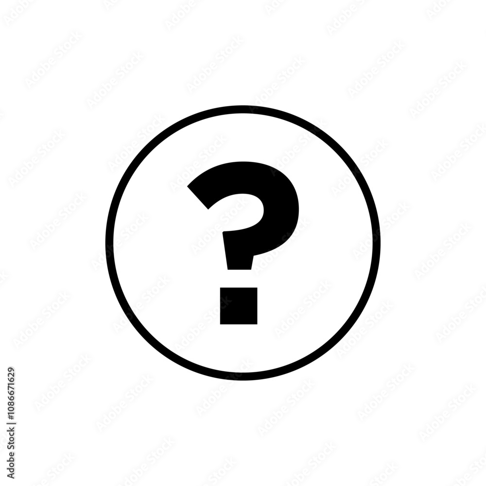 Doubts button icon linear logo isolated Doubts button icon linear logo isolated