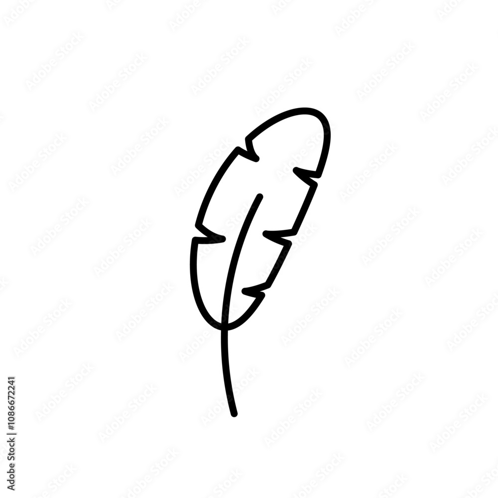 Feather icon linear logo isolated Feather icon linear logo isolated