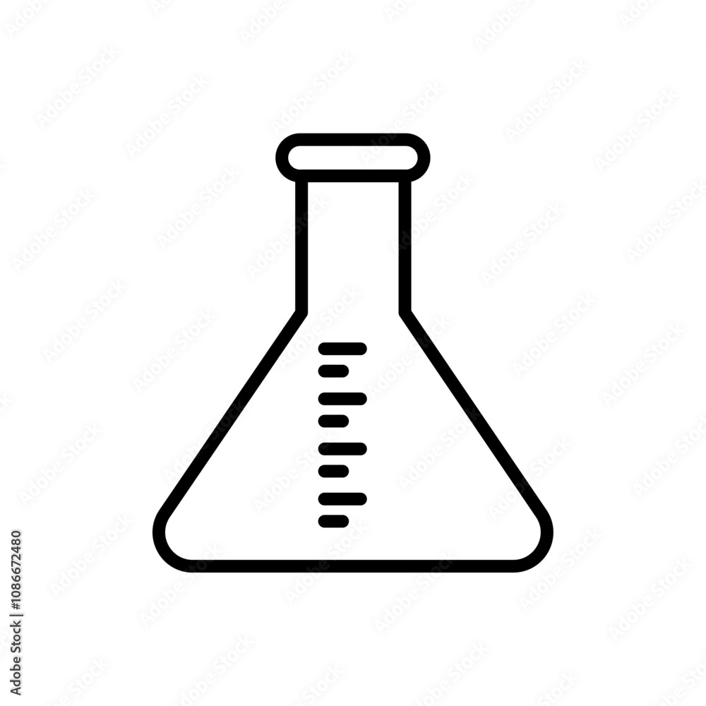 Flask icon linear logo isolated Flask icon linear logo isolated