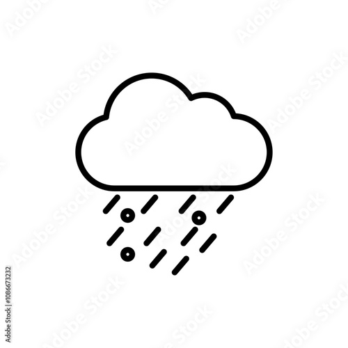 Hail icon linear logo isolated