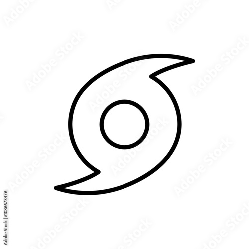 Hurricane icon linear logo isolated
