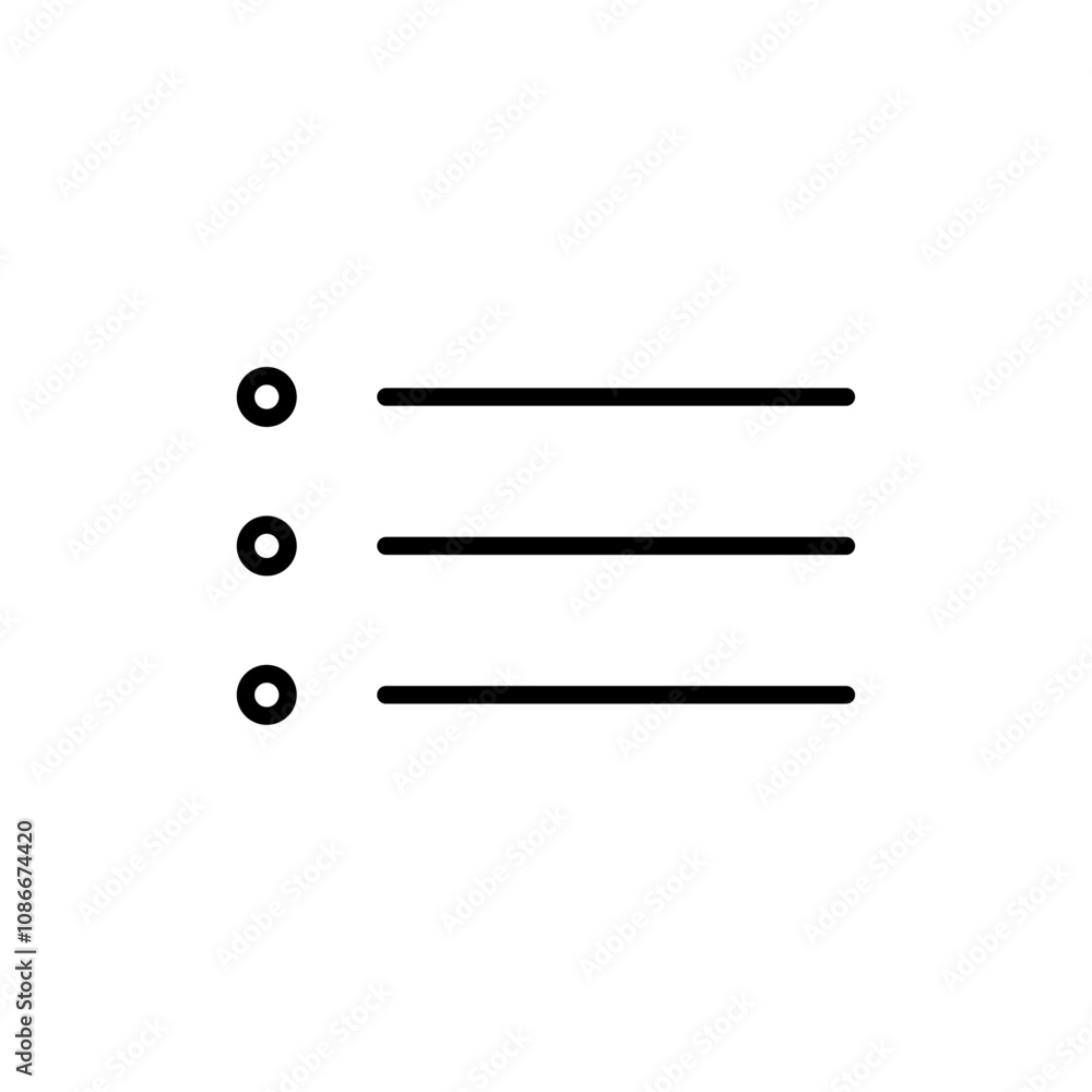 Menu icon linear logo isolated Menu icon linear logo isolated