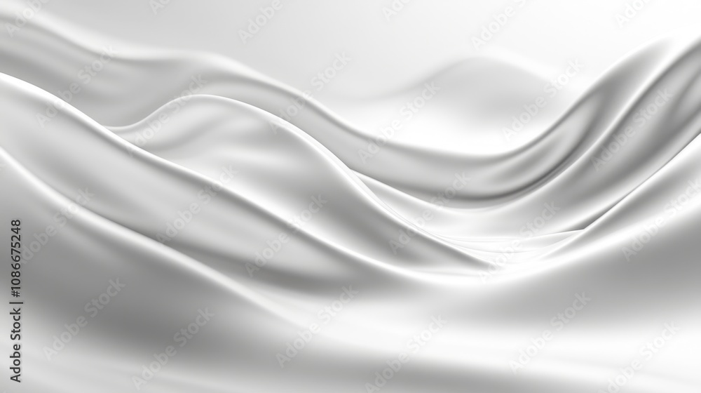 Elegant and Soft White Fabric Waves Creating a Serene and Fluid Background Perfect for Fashion, Textiles, and Interior Design Projects in Minimalist Style Elegant and Soft White Fabric Waves Creating a Serene and Fluid Background Perfect for Fashion, Textiles, and Interior Design Projects in Minimalist Style