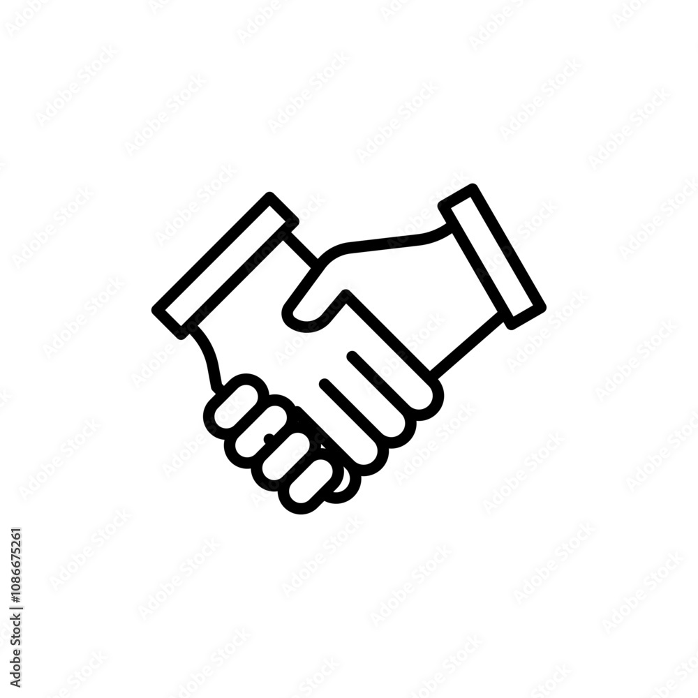 Partner icon linear logo isolated Partner icon linear logo isolated