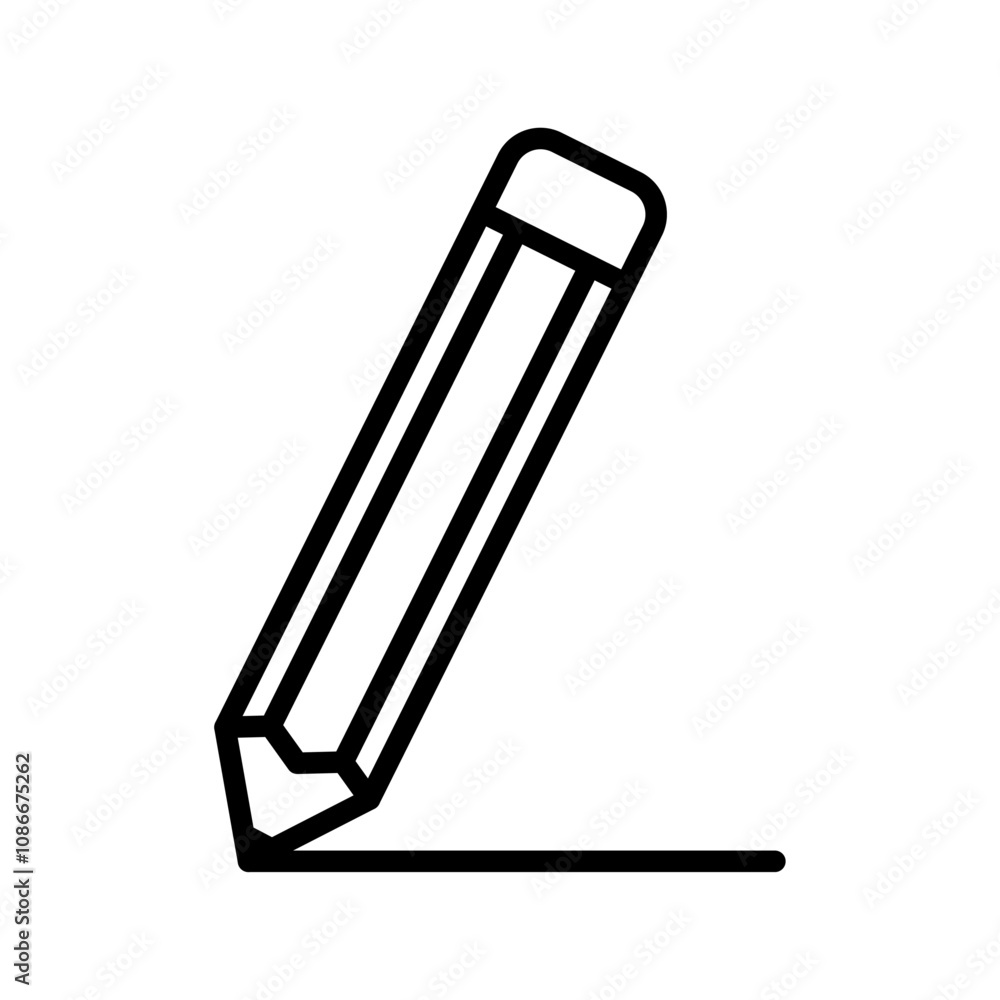 Pencil icon linear logo isolated Pencil icon linear logo isolated