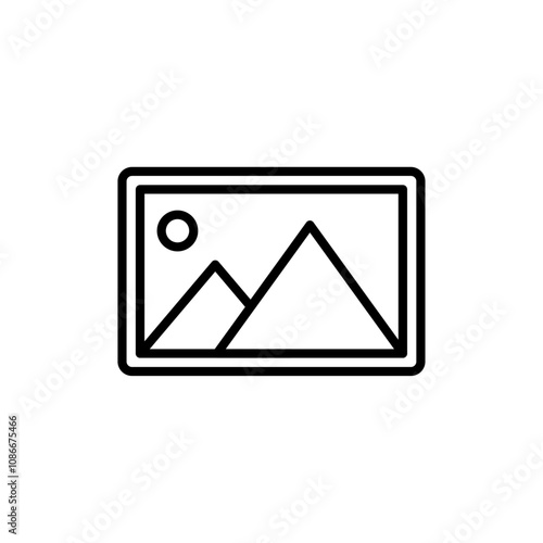 Picture icon linear logo isolated