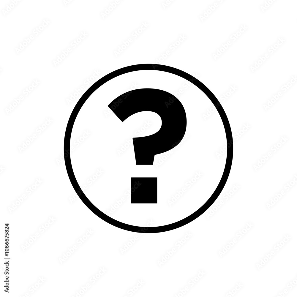 Question icon linear logo isolated Question icon linear logo isolated