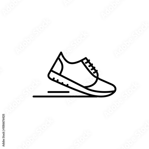 Shoes icon linear logo isolated