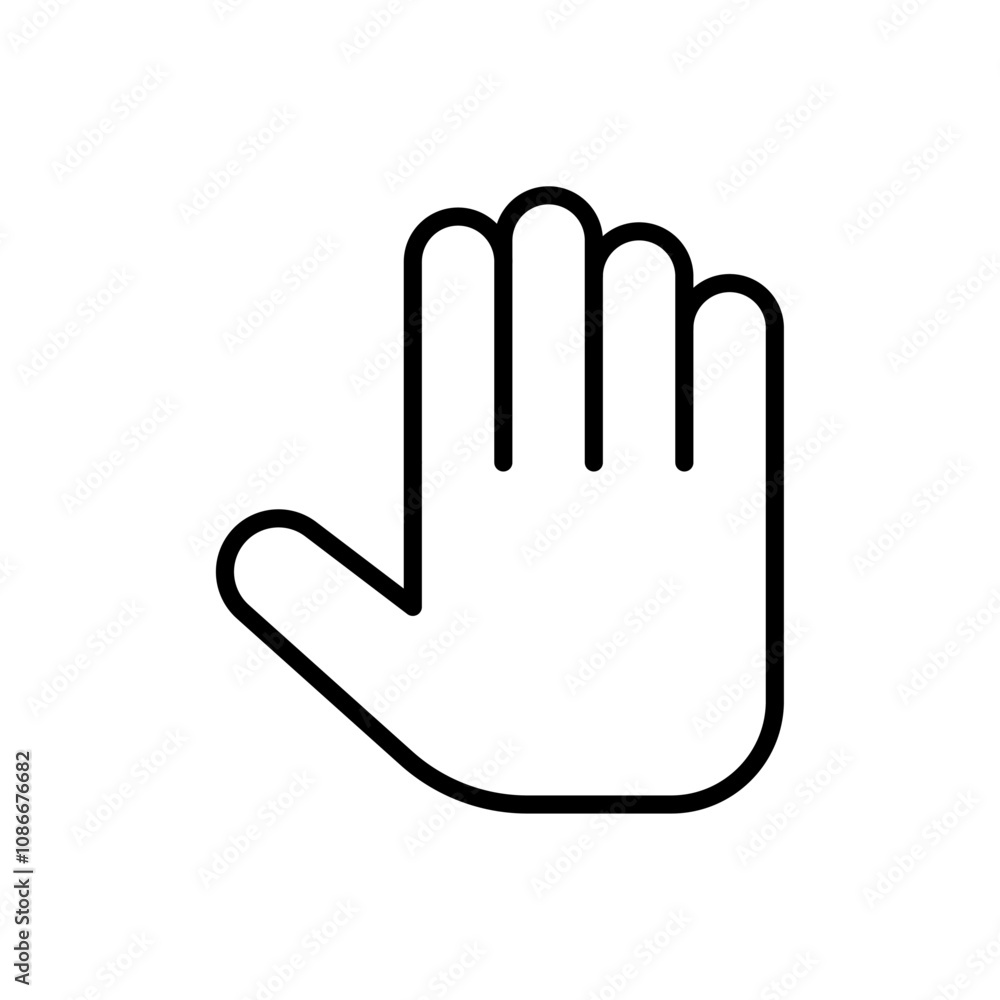 Stop icon linear logo isolated Stop icon linear logo isolated