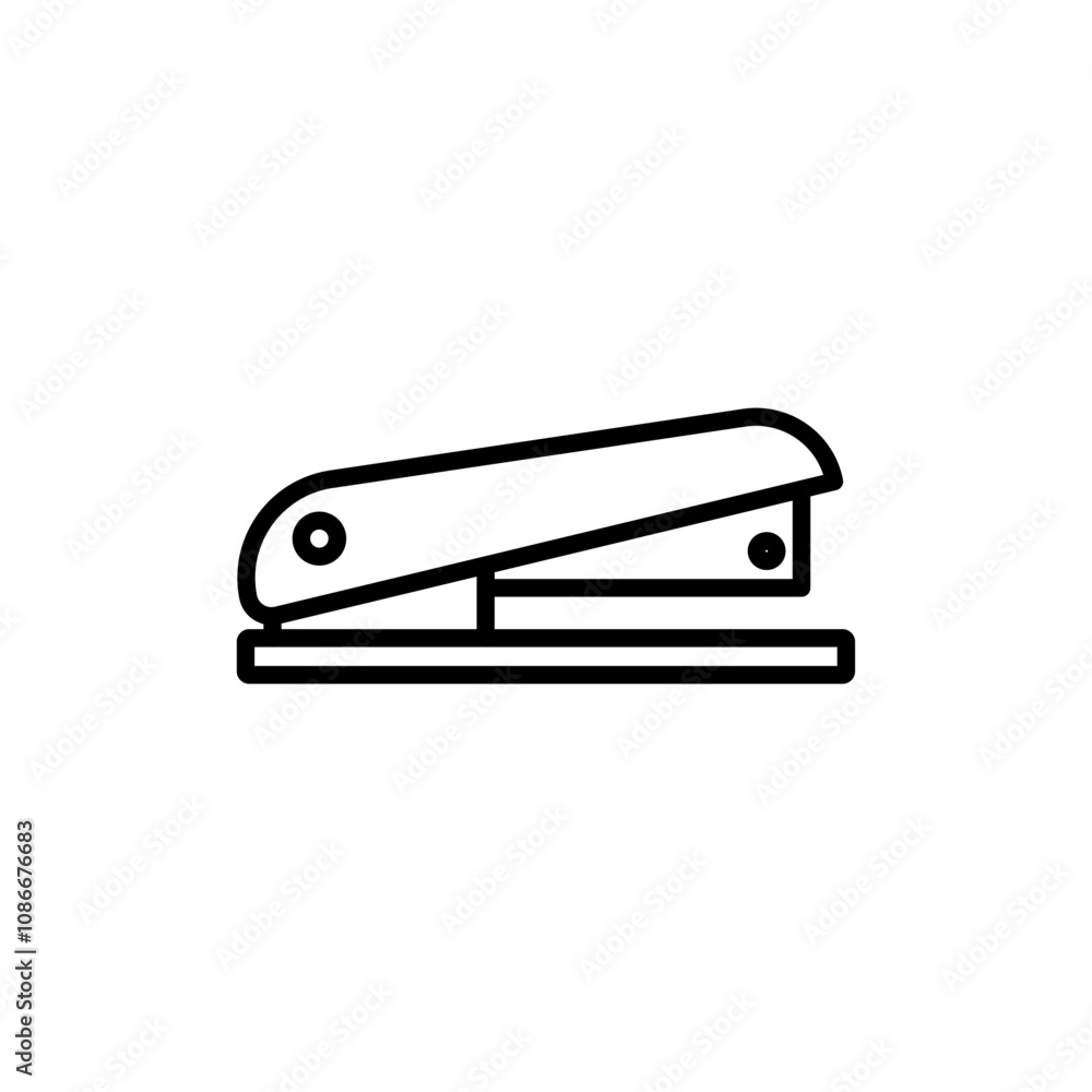 Stapler icon linear logo isolated Stapler icon linear logo isolated