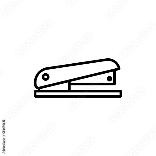 Stapler icon linear logo isolated