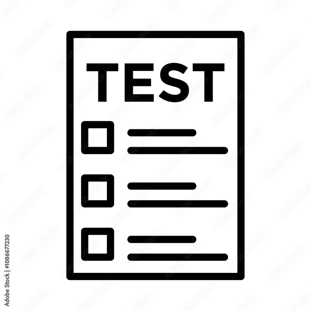Test icon linear logo isolated Test icon linear logo isolated