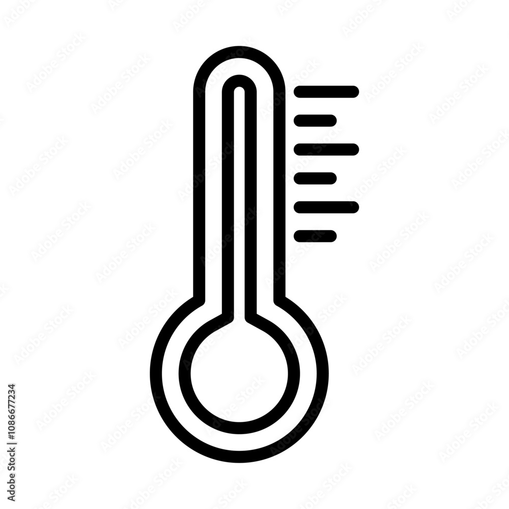 Temperature icon linear logo isolated Temperature icon linear logo isolated