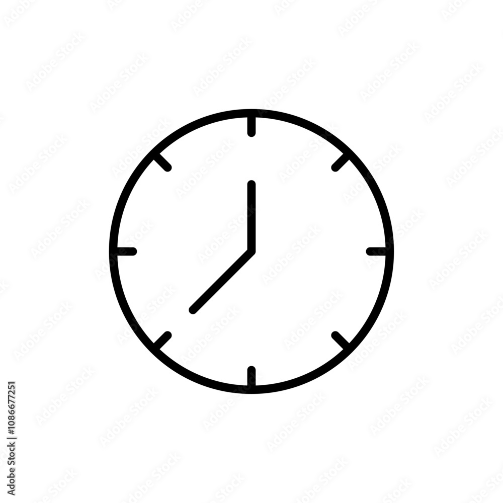 Time icon linear logo isolated Time icon linear logo isolated