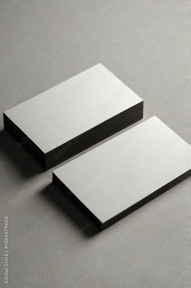 Minimalist White Business Card Mockup on Gray Background Minimalist White Business Card Mockup on Gray Background