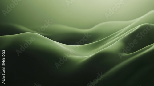 Wallpaper Mural Soft Curves of Gentle Green Waves in Smooth Texture Creating a Serene Atmosphere for Mindfulness and Relaxation, Perfect for Nature and Wellness Themes Torontodigital.ca