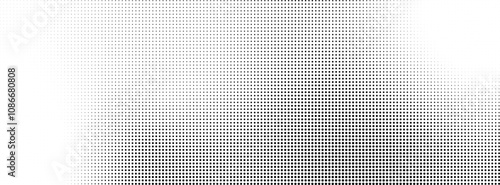 Halftone dotted textured gradient long vector abstract background for overlay effect retro banners