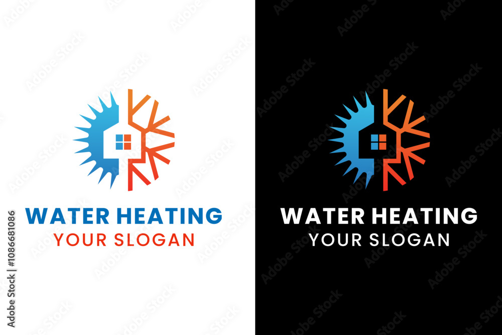 Obraz premium Water Heating Logo Design