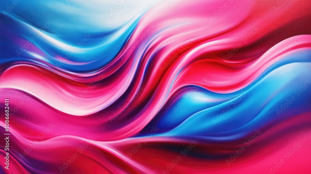 custom made wallpaper toronto digitalVibrant Abstract Acrylic Fluid Art with Neon Pink, Blue, and Red Waves Creating Dynamic Curls and Captivating Swirls as a Rich Artistic Background or Texture Design