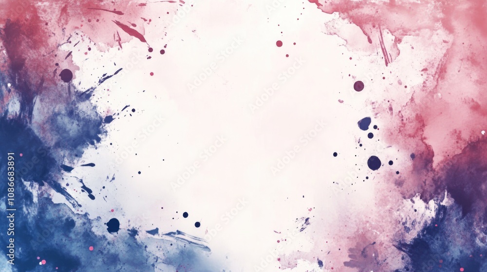 Vibrant Abstract Watercolor Splash Frame in Red and Blue, Ideal for Artistic Backgrounds and Creative Designs, Featuring Dynamic Brush Strokes and Paint Splatter Effects Vibrant Abstract Watercolor Splash Frame in Red and Blue, Ideal for Artistic Backgrounds and Creative Designs, Featuring Dynamic Brush Strokes and Paint Splatter Effects