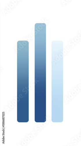 Blue gradient vertical bars abstract design