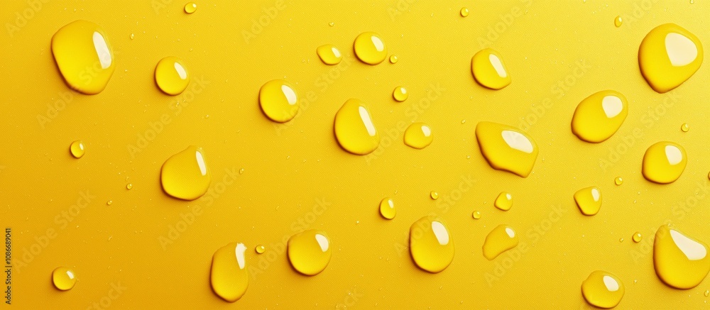 Water-drops on yellow Water-drops on yellow