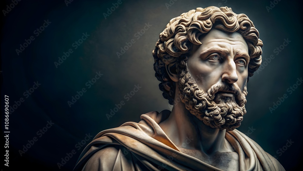 Stoic statue sculpture on dark background, artistic photography emphasizing timeless elegance and creativity.
Stoic statue sculpture on dark background, artistic photography emphasizing timeless elegance and creativity.