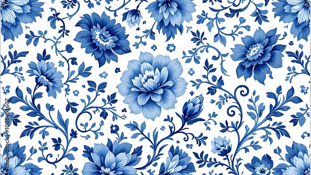 Hand-Drawn Baroque Floral Damask Elegance in Every Detail Hand-Drawn Baroque Floral Damask Elegance in Every Detail