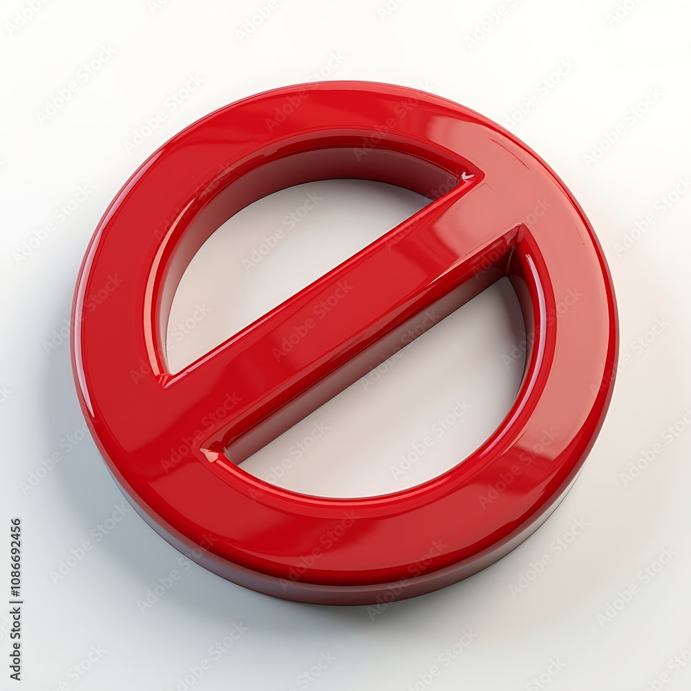 Negative Cross Mark 3d cartoon style illustration Negative Cross Mark 3d cartoon style illustration