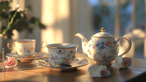 Tea Time with Flowers