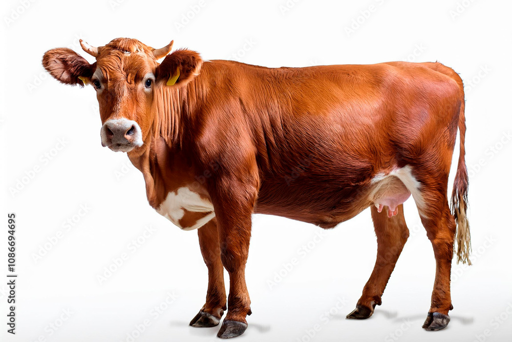 Mucca si sfondo bianco Mucca si sfondo bianco