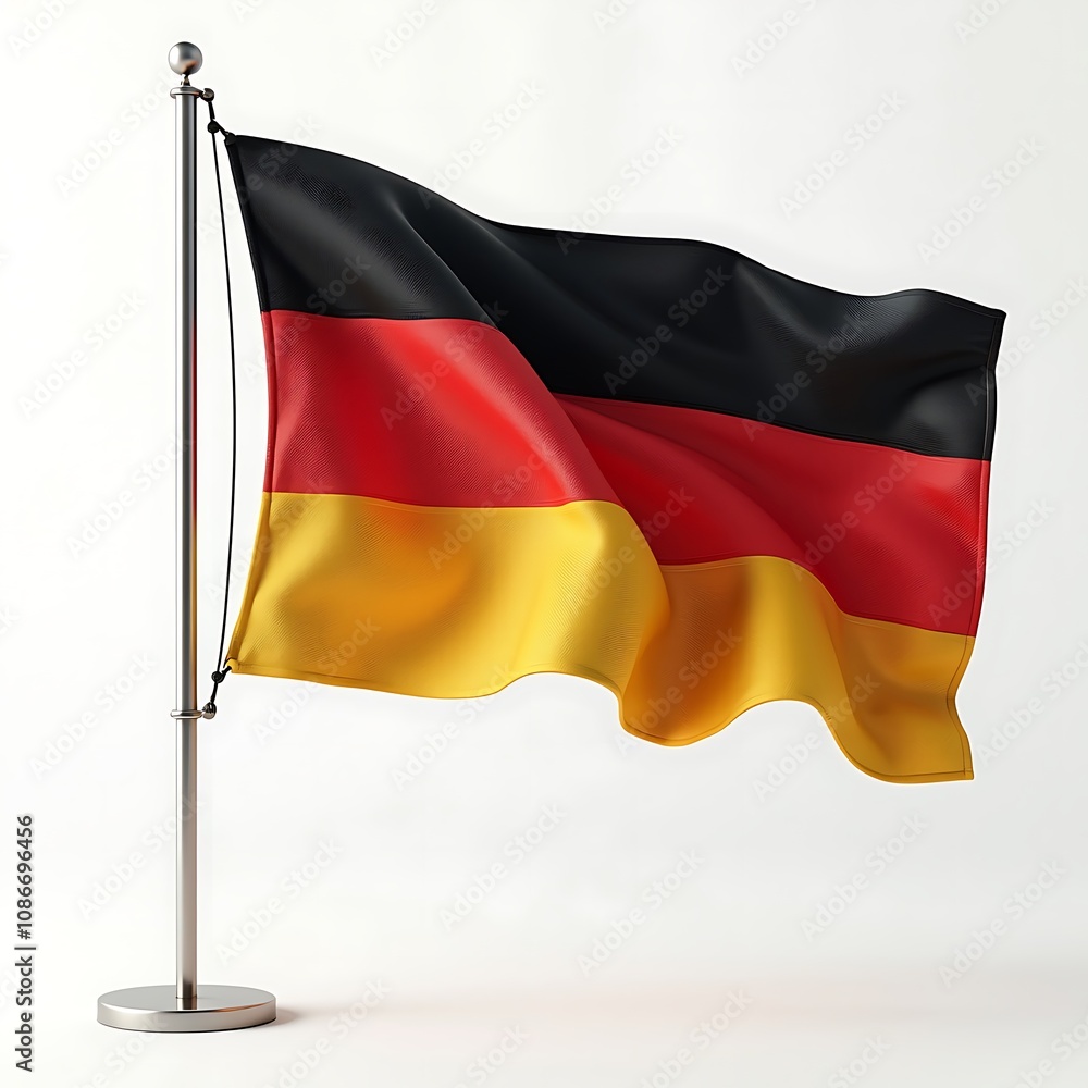Flag of Germany 3d cartoon style illustration Flag of Germany 3d cartoon style illustration
