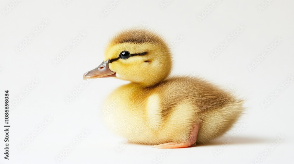 A Baby Duckling Posing for a Portrait A Baby Duckling Posing for a Portrait