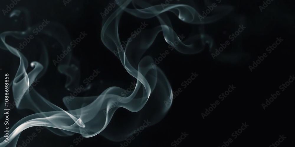 Abstract smoke swirling in a dark background creating a mysterious and mesmerizing effect, background, concept Abstract smoke swirling in a dark background creating a mysterious and mesmerizing effect, background, concept