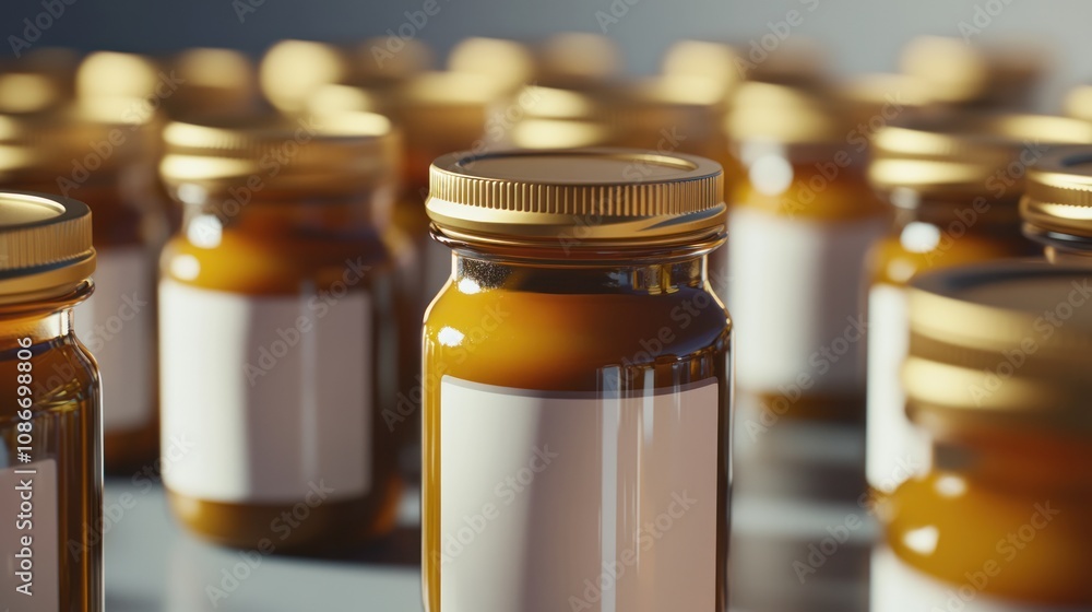 Glass Jars with Labels Glass Jars with Labels