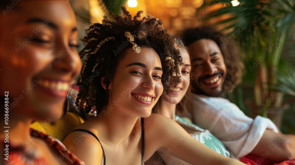 A diverse group of people enjoying a spa day, embracing self-care and body positivity A diverse group of people enjoying a spa day, embracing self-care and body positivity