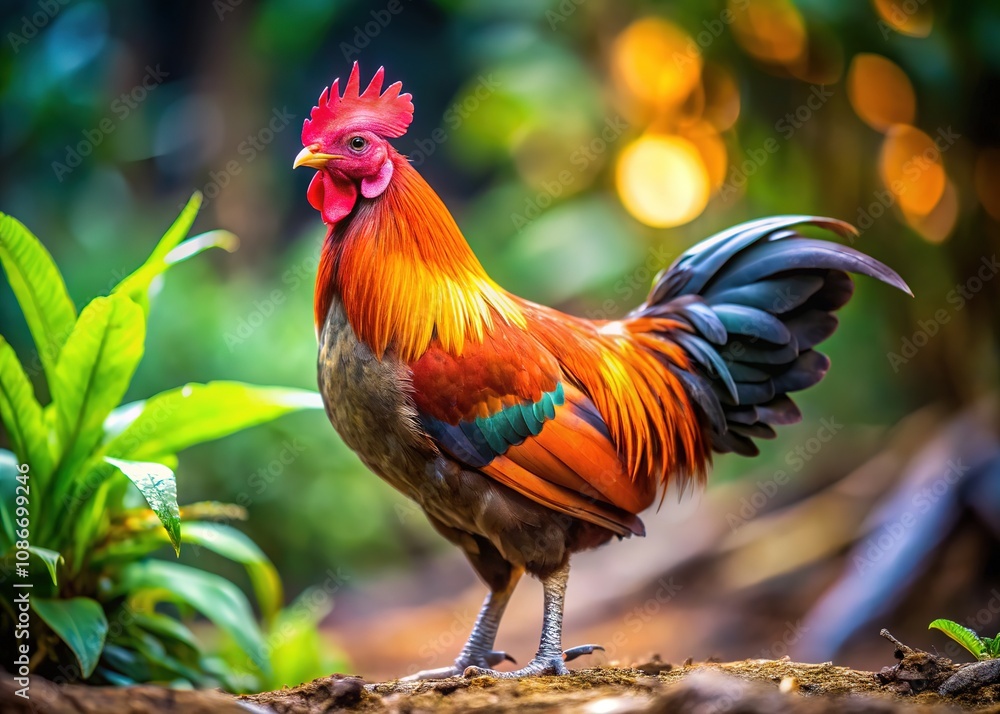 Fototapeta premium Farm-fresh Thai Country Chicken: Flavorful, authentic Thai cuisine.