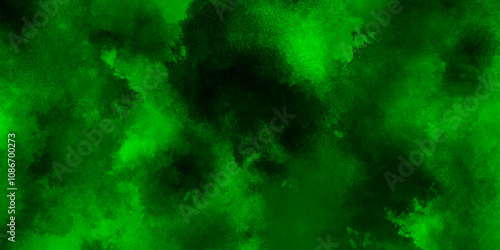 Abstract painting by green watercolor ink, abstract creative clouds covered blur green grunge background, Deep dark green abstract grunge texture, Green art old green paper textured or background.