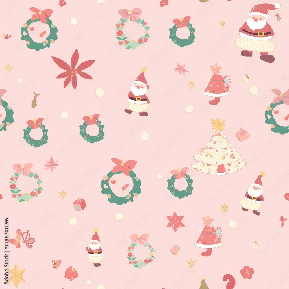 Fototapeta premium Festive Holiday Pattern Design for Celebration Themes