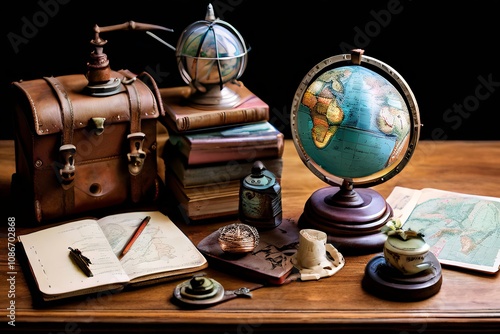 adventure awaits travel themed decor with vintage globes compass