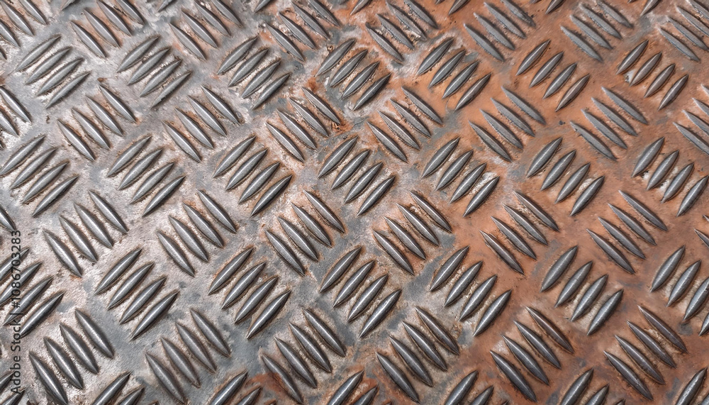 Rusty steel plate texture and background. Old grungy metal floor seamless of steel sheet metallic. It's silver with rhombus shapes for design art work, backdrop or skin product. Rusty steel plate texture and background. Old grungy metal floor seamless of steel sheet metallic. It's silver with rhombus shapes for design art work, backdrop or skin product.