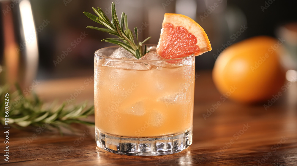 Refreshing Cocktail with Fresh Ingredients Refreshing Cocktail with Fresh Ingredients