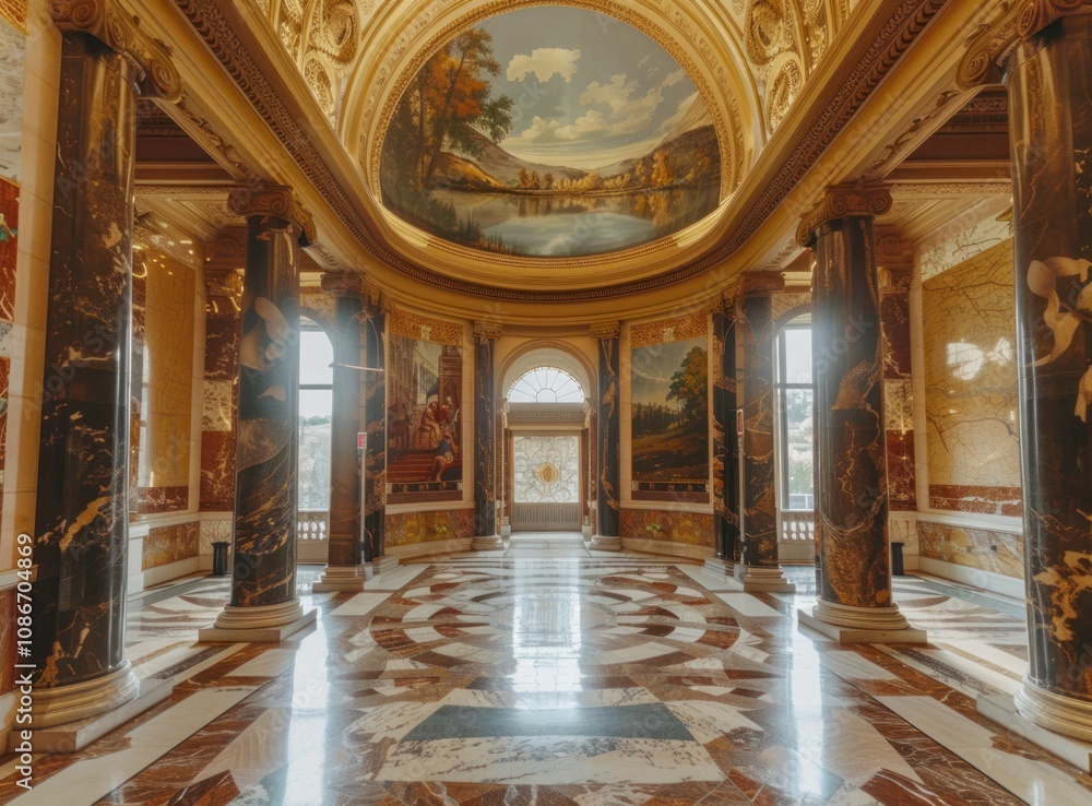Obraz premium the main entrance of the state capital building
