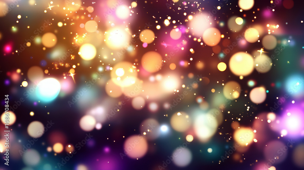 Vibrant bokeh lights: colorful abstract background with sparkling glow and warm tones Vibrant bokeh lights: colorful abstract background with sparkling glow and warm tones