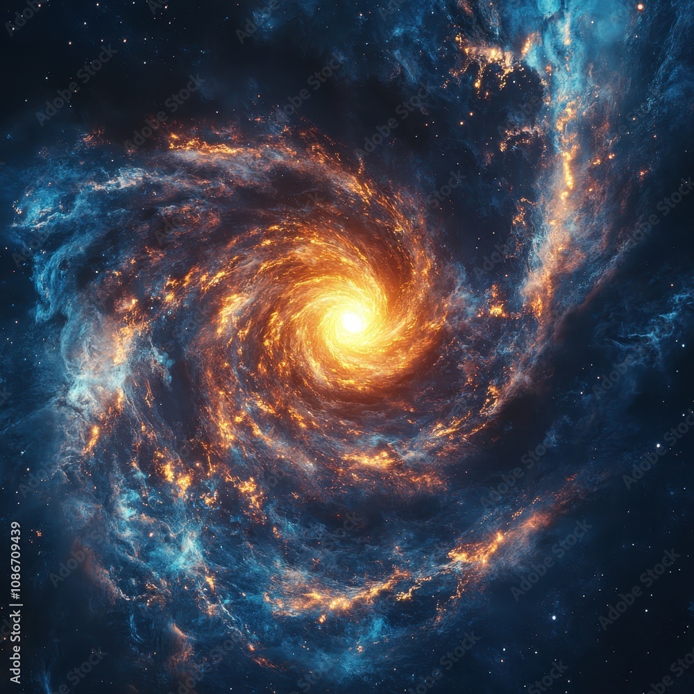 A vibrant galaxy spirals with bright stars and cosmic dust, showcasing the beauty of the universe in dazzling colors. A vibrant galaxy spirals with bright stars and cosmic dust, showcasing the beauty of the universe in dazzling colors.